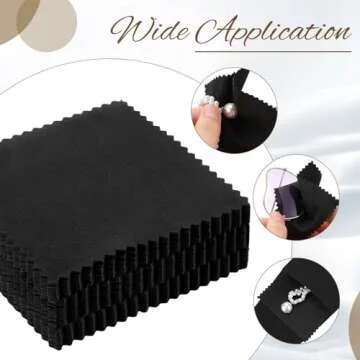 Cunno 120pcs Microfiber Jewelry Pouch Gift Set