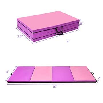 Giantex Gymnastics Mat Eco-Friendly Fitness 4'x10'x2"