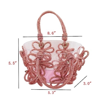 Stylish Clear Rhinestone Handbag for Parties & Events