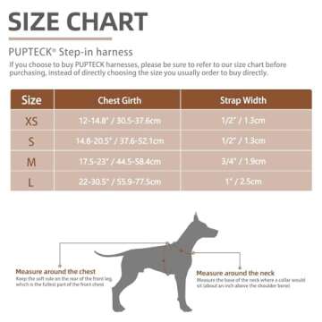 PUPTECK No Pull Dog Harness Soft Adjustable Basic Nylon Step in Puppy Vest Outdoor Walking with ID T...