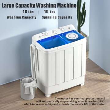 Auertech Portable Twin Tub Washer for Compact Spaces