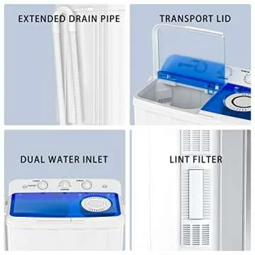 Auertech Portable Twin Tub Washer for Compact Spaces