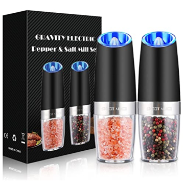 Gravity Electric Pepper and Salt Grinder Set for Easy Use