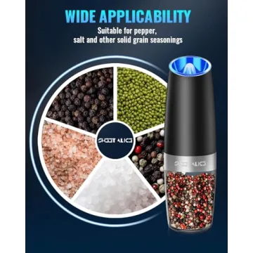 Gravity Electric Pepper and Salt Grinder Set for Easy Use