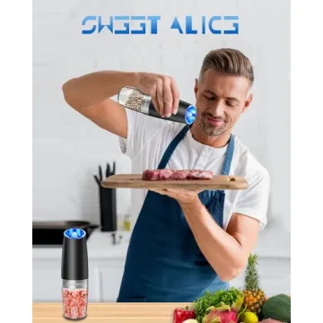 Gravity Electric Pepper and Salt Grinder Set for Easy Use