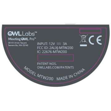 Meeting Owl Pro - 360-Degree, 1080p HD Smart Video Conference Camera, Microphone, and Speaker (Automatic Speaker Focus & Smart Zooming and Noise Equalizing)