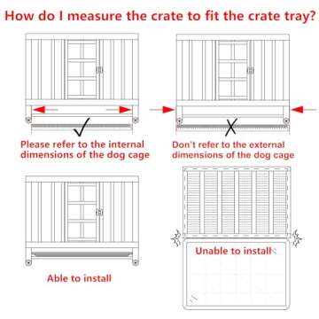 MOFBEAWK Dog Crate Tray 36" - ChewProof Replacement Pan, Easy to Clean, Easy to Assemble,Ideal for P...