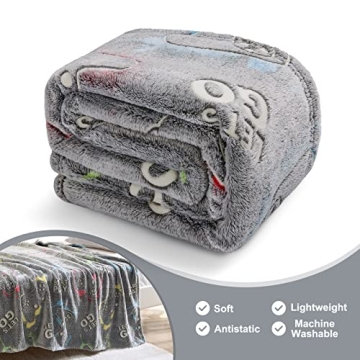 Glow in The Dark Gaming Blanket – Fun Gamer Gift for All