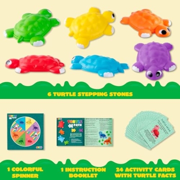 JOYIN 6 Pcs Turtle Balance Stepping Stones for Kids