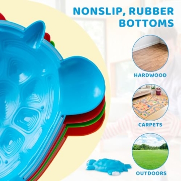 JOYIN 6 Pcs Turtle Balance Stepping Stones for Kids