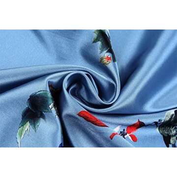 DandyChic Long Floral Satin Robe for Elegant Loungewear