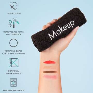 Arkwright Makeup Towels - Elegant Pack of 6 Cotton Washcloths for Beauty Lovers