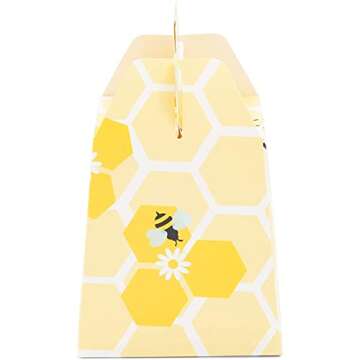 Sparkle and Bash Bee Birthday Party Treat Boxes - 50 Pack