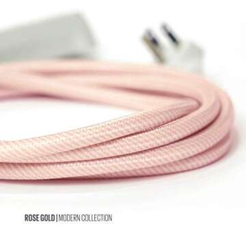 360 Electrical 360440 Habitat Braided Extension Cord, 15 ft. - Rose Gold