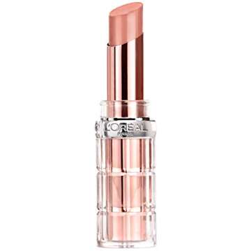 L'Oreal Paris Makeup Colour Riche Plump and Shine Lipstick, for Glossy, Radiant, Visibly Fuller Lips with an All-Day Moisturized Feel, Coconut Plump, 0.1 oz.
