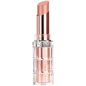 L'Oreal Paris Makeup Colour Riche Plump and Shine Lipstick, for Glossy, Radiant, Visibly Fuller Lips with an All-Day Moisturized Feel, Coconut Plump, 0.1 oz.