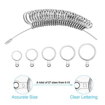 UUBAAR Ring Sizer Tool | Measure Ring Sizes 0-13