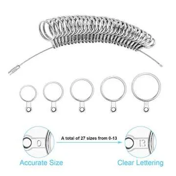 UUBAAR Ring Sizer Tool | Measure Ring Sizes 0-13