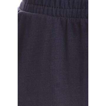 Leggings Depot Womens Relaxed fit Jogger Pants - Track Cuff Sweatpants with Pockets, Navy, Small