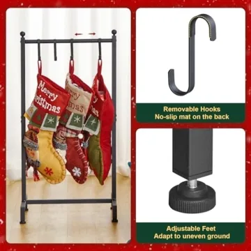 Sturdy ELYKEN Christmas Stocking Holder for All Holiday Use
