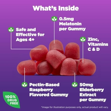 Kids Sleep Immune Health Gummies with Melatonin Vitamins