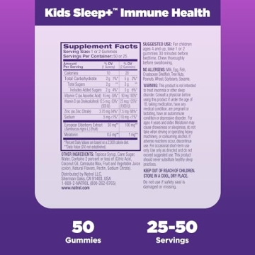 Kids Sleep Immune Health Gummies with Melatonin Vitamins