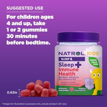 Kids Sleep Immune Health Gummies with Melatonin Vitamins
