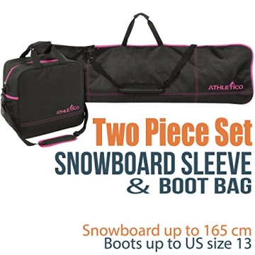 Athletico Compact Snowboard Bag Combo for Easy Transport
