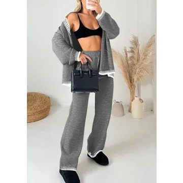 PRETTYGARDEN Women's Stylish 2 Piece Knit Lounge Sets