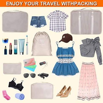 Kingdalux 6PC Packing Cubes - Travel Organizer Set