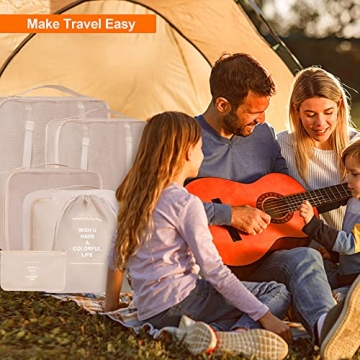 Kingdalux 6PC Packing Cubes - Travel Organizer Set