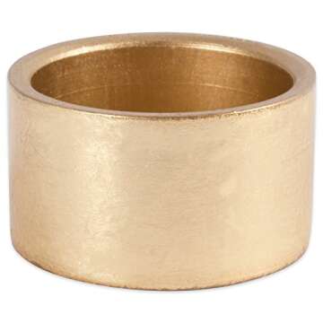 DII Decorative Napkin Rings Set of 6 Elegant Gold