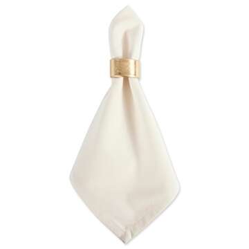 DII Decorative Napkin Rings Set of 6 Elegant Gold