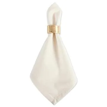 DII Decorative Napkin Rings Set of 6 Elegant Gold