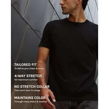 Men's Premium Fitted Plain T-Shirts 3-Pack - Stylish Comfort