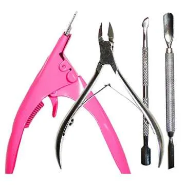 VAGA Cuticle Pushers Split End Trimmer And Ingrown Toenail Tool, Cuticle Trimmer Nail Nipper, Flase Nail Clipper Pedicure Kit. Easy To Use VAGA Professional Nail Tools, Nail Clippers, Cutical Pusher