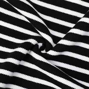 TURETRENDY Men's Striped Turtleneck Sweater Casual Pullover Slim Fit Ribbed Knitted Sweater Black S