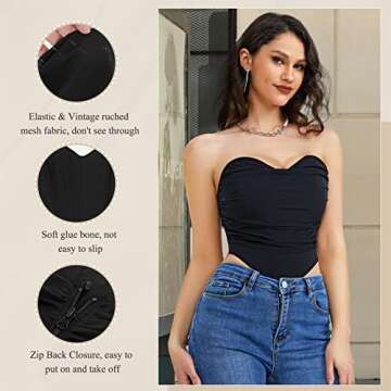 Shop BRABIC Women Corset Top - Vintage Style for Nights Out