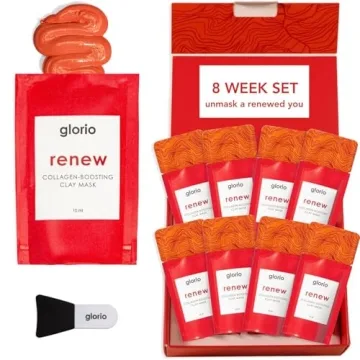 Glorio RENEW 8 Collagen Boosting Clay Mask Treatments - Premium Self-Care Gift Set