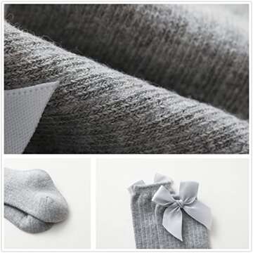 Buy Juebm Baby Girl Knee High Bow Socks for Toddlers