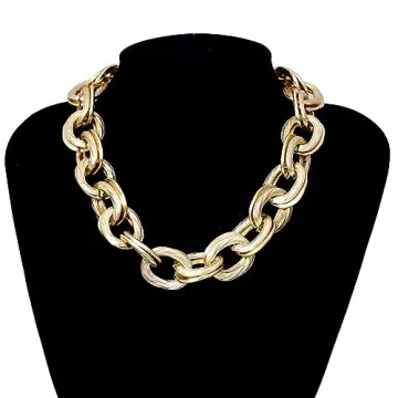 Stylish ACEDRE Cuban Chain Choker Necklace for Women