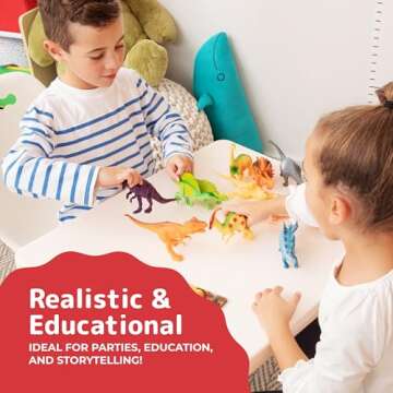 PREXTEX Dinosaur Toys for Kids 3-5 - 12 Dinosaur Figurines and Dinosaur Book for Kids with Sound - Realistic Toy Dinosaur Figures - Dino Toys with Sound Books for Kids