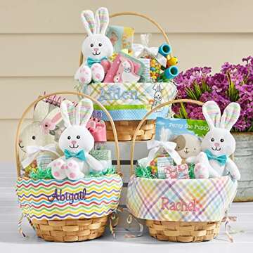 Personalized Easter Basket for Kids - Custom Embroidered Fun