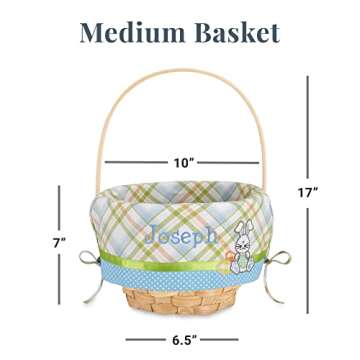 Personalized Easter Basket for Kids - Custom Embroidered Fun