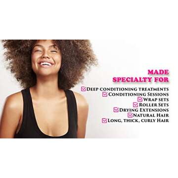 Beaute Seoul Soft Bonnet Hood Hair Dryer Attachment-Dry Damaged Hair Repair Treatment Gift Set |Professional Curly Hair Products home care kit | Reduce Blow Dry Time,Styling,Curling