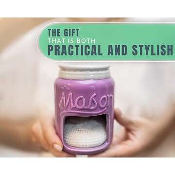 Comfify Kitchen Sponge Holder - Vintage Mason Jar Style