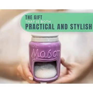 Comfify Kitchen Sponge Holder - Vintage Mason Jar Style