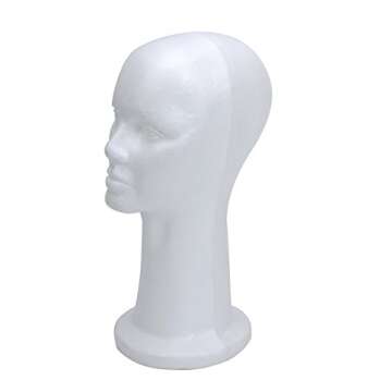 BHD BEAUTY 15" Foam Mannequin Head for Wig Styling