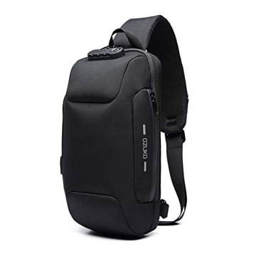 Waterproof Sling Bag for Men with USB Charging and Anti-Theft Features