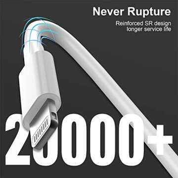 10ft iPhone Charger - MFi Certified Fast Charging Cords